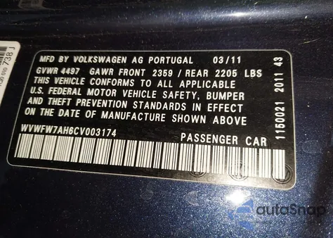 2012 Volkswagen Eos Executive из США, поврежденный, VIN WVWFW7AH6CV003174